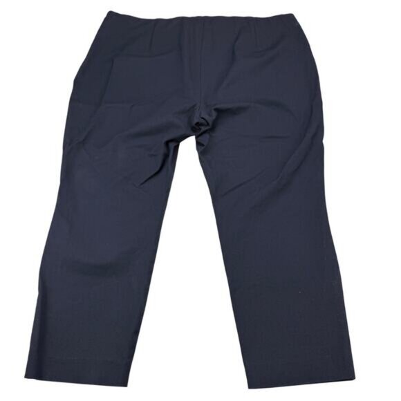 NWT LAUREN Ralph Lauren Slim Fit Cotton Blend Stretch Navy Trouser Size 20W Navy - Picture 2 of 5